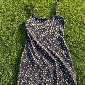 Floral Black Mini Dress